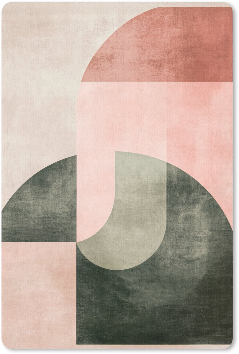 Muismat 18x27 cm - Mousepad Cirkel - Abstract - Roze - Muismatten