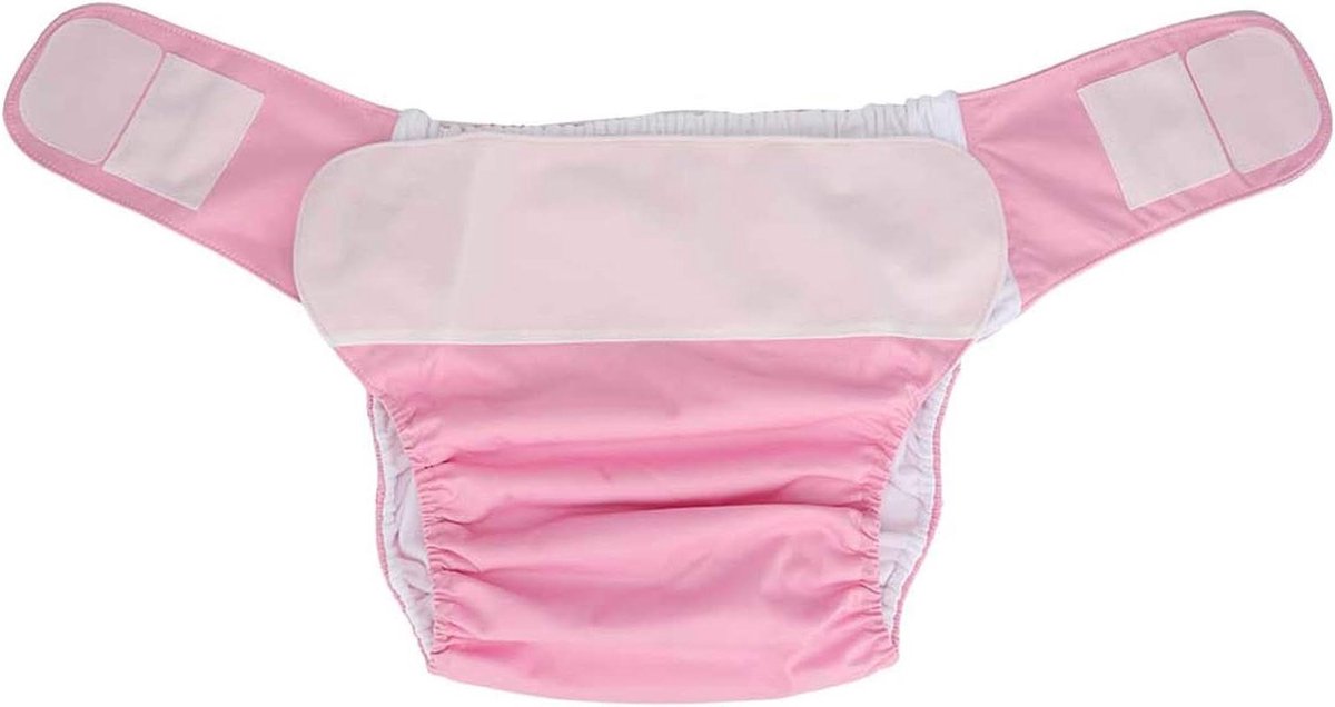 Allecto Plus - Waterdichte Wasbare Herbruikbare Luiers voor Volwassenen - Incontinentie en Zwemluiers - Roze Pattern - Geschikt voor Ouderen