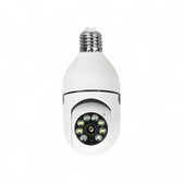 WiFi Beveiliging Camera "Tuya/Smartlife App" | 2,4Ghz | E27 gloeilamp aansluiting | 1080P | 360 Gemotoriseerd Draaibaar | Op afstand te bedienen