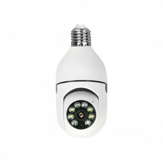 Caméra de Sécurité WiFi "E27" | 2,4 GHz | Douille d'ampoule E27 | 1080P | Rotatif motorisé à 360° | Peut être utilisé à distance