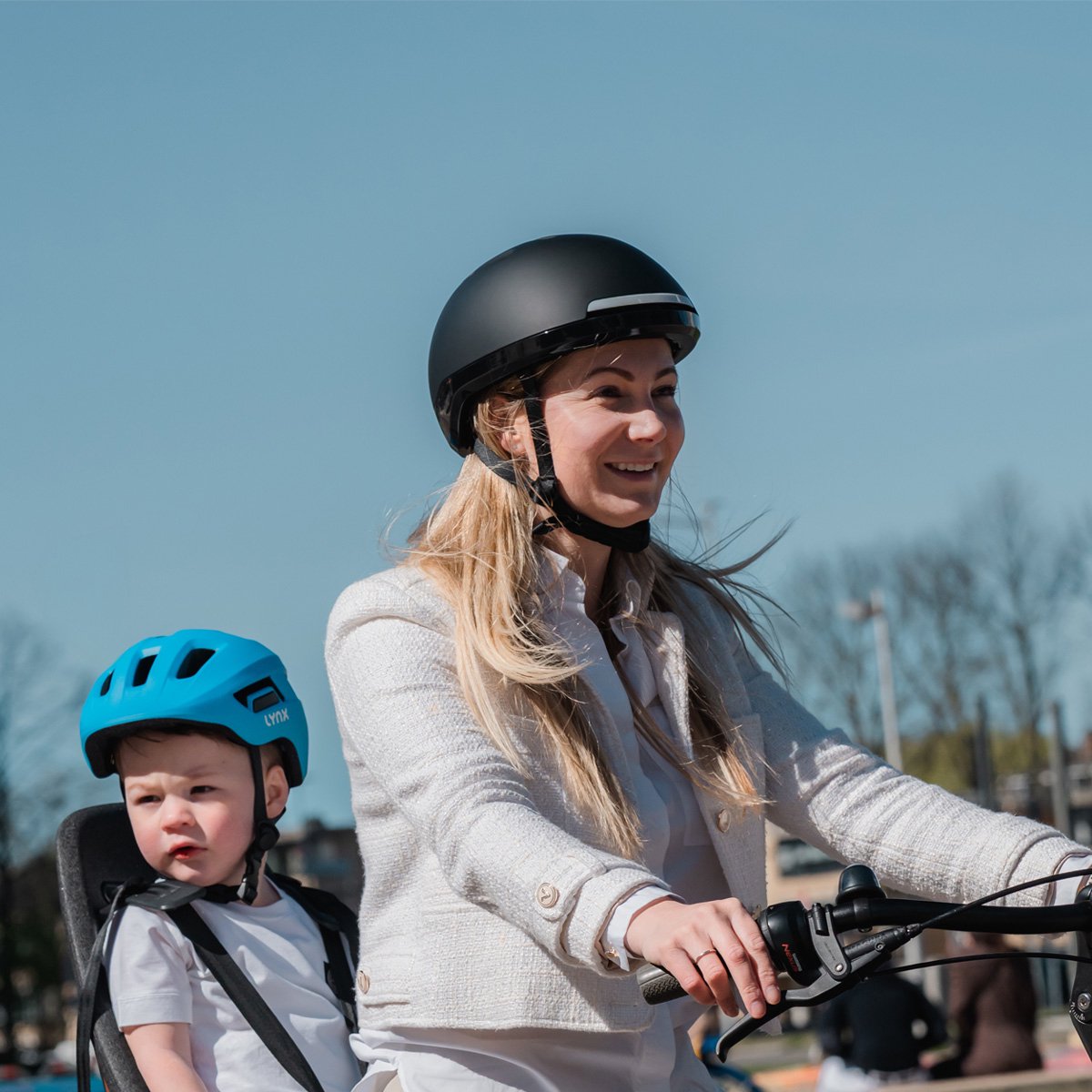 Fietshelm Citylight (M) met verlichting voor en achter