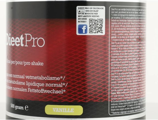Nutri Dynamics - Dieet Pro - Vanille Eiwitshake - 500 gram van Merkloos — afbeelding 5