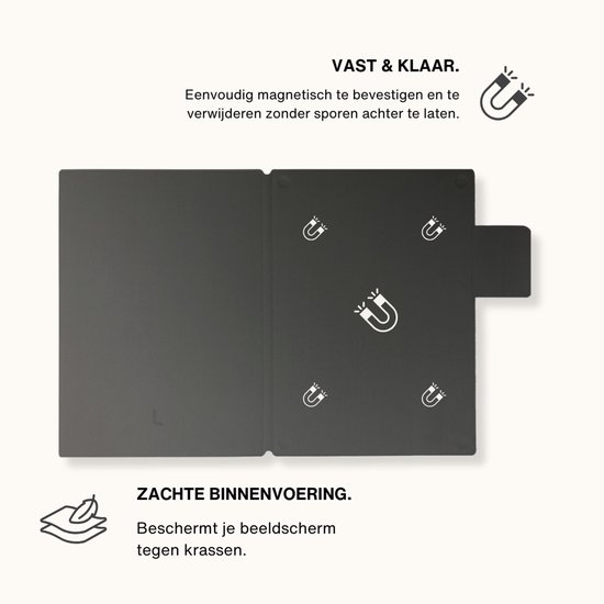 Lunso ReMarkable Paper Pro Slim magnetisch sleepcover PU leer hoes - Groen van Lunso — afbeelding 5