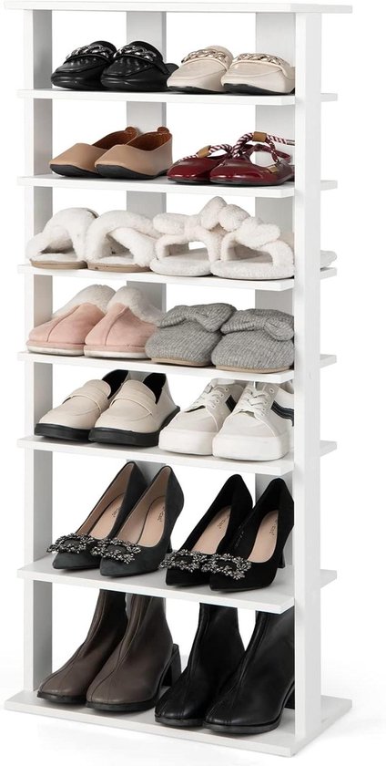 Shoe Rack for Entrance Shoe Rack with 7 Levels Rack for 14 Shoes Narrow ...