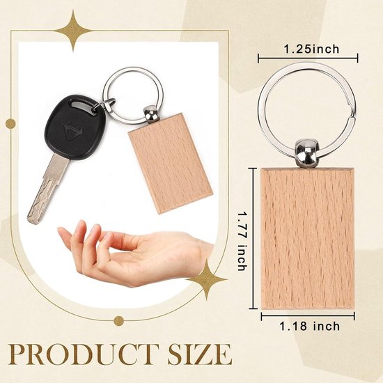 Houten Sleutelhanger Met Leer In Elke Vorm, Enkel- Of Dubbelzijdig Bedrukt Of Gegraveerd Diverse Vormen Sleutelhangers Sleutelhangers En Lanyards Relatiegeschenken 1035702