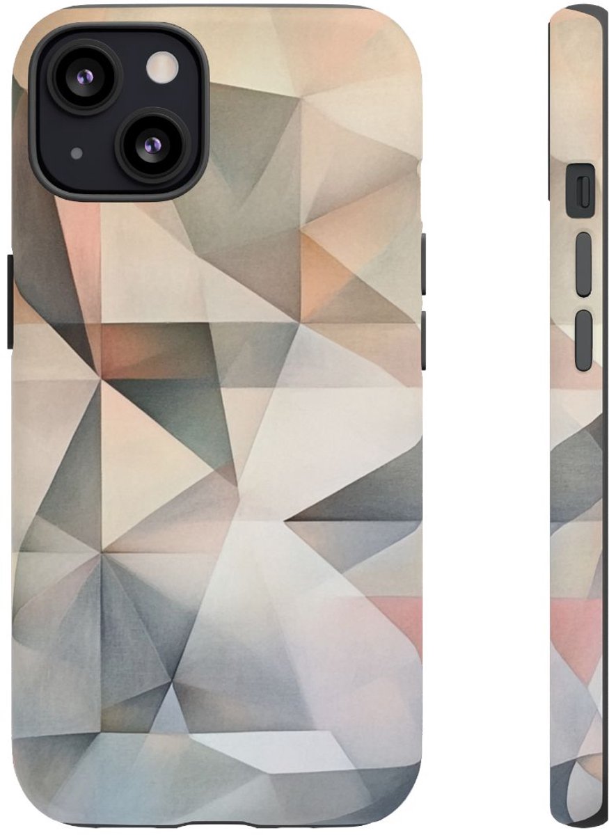 Subtiel Pastel Geometrisch Abstract – Telefoonhoesje Geschikt voor iPhone 13
