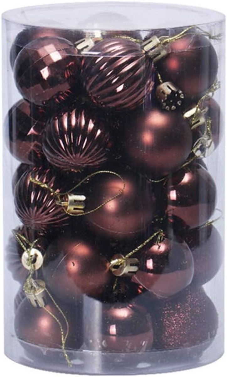 34 Pieces Christmas Baubles - Diverse Kerstbal Ornamenten - Schokbestendige Hangende Ballen voor Kerstdecoratie - Feestelijke Kerstboomdecoraties