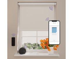 DTCH® Elektrisch Rolgordijn Verduisterend - Easy - White - 150 x 190 cm - Motionblinds CMD-03