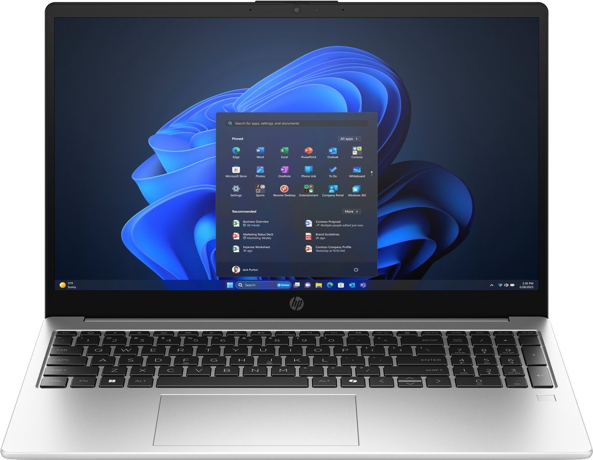 HP 250R G10 - Intel Core 5 120U - 15,6 inch - 16 GB / 512 GB - Zilver