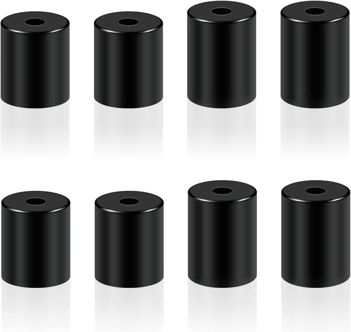 AIEX 8pcs 3D Printer Silicone Leveling Column, Heatbed Silicone Leveling Column Silicone Buffer Heat Resistant 3D Printer Accessories for CR-10 Ender 3 (16/18mm, Zwart)