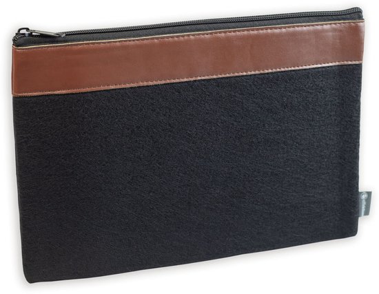 10 stuks portemonnees, waterdichte banktas, A5, documententas, zwart, portemonnee, ritssluiting, Oxford-portemonnee met ritssluiting, voor school en kantoor