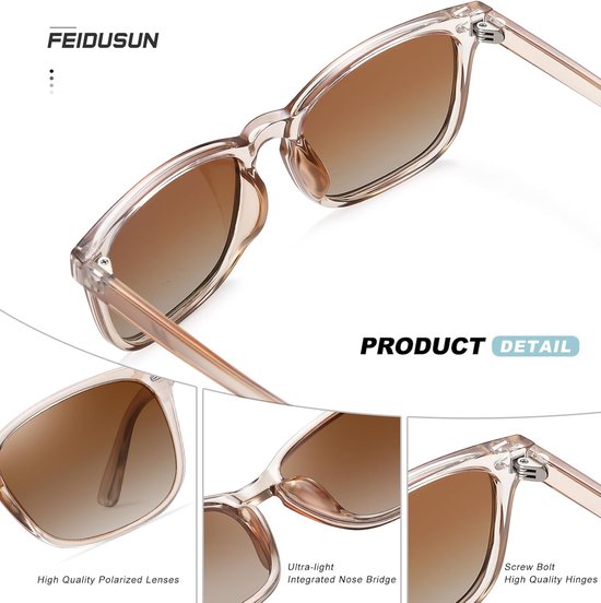 Polarized sunglasses for men and women, classic and stylish UV protection sunglasses van Merkloos — afbeelding 3