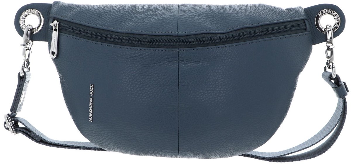 MANDARINA DUCK Leren gordeltas schoudertas Mellow Leather Bum Bag Iron petrol
