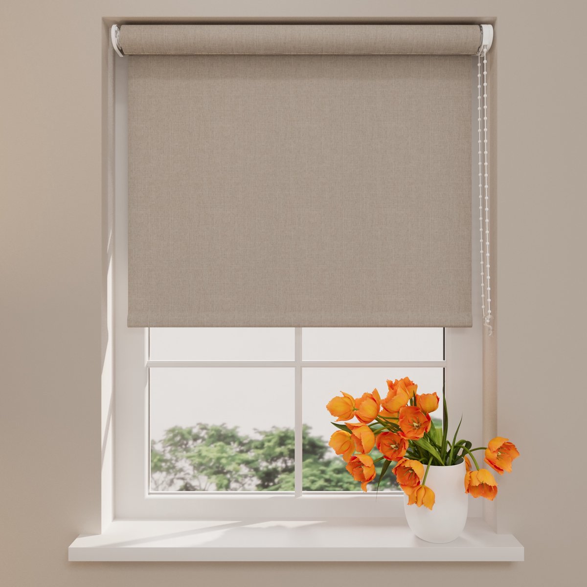 Rolgordijn Easy Texture - Verduisterend - Sand - 80 x 190