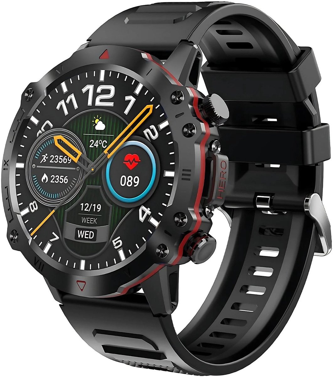 Manike D12 Smartwatch – 1,39 inch TFT Display - Hartslag & Bloeddrukmeting - SpO₂ - Slaapmonitoring - Multisport - IP67 Waterdicht - 7 Dagen Batterij - Meldingen, Android & iOS Compatibel