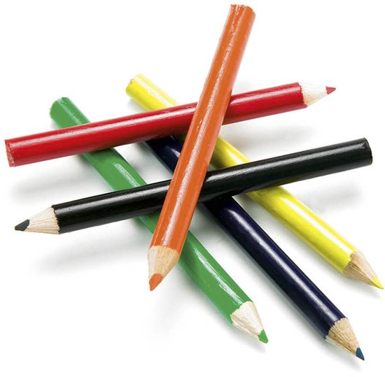 12 kleuren 3 regenboog (veelkleurig) - potloden in reliëf met