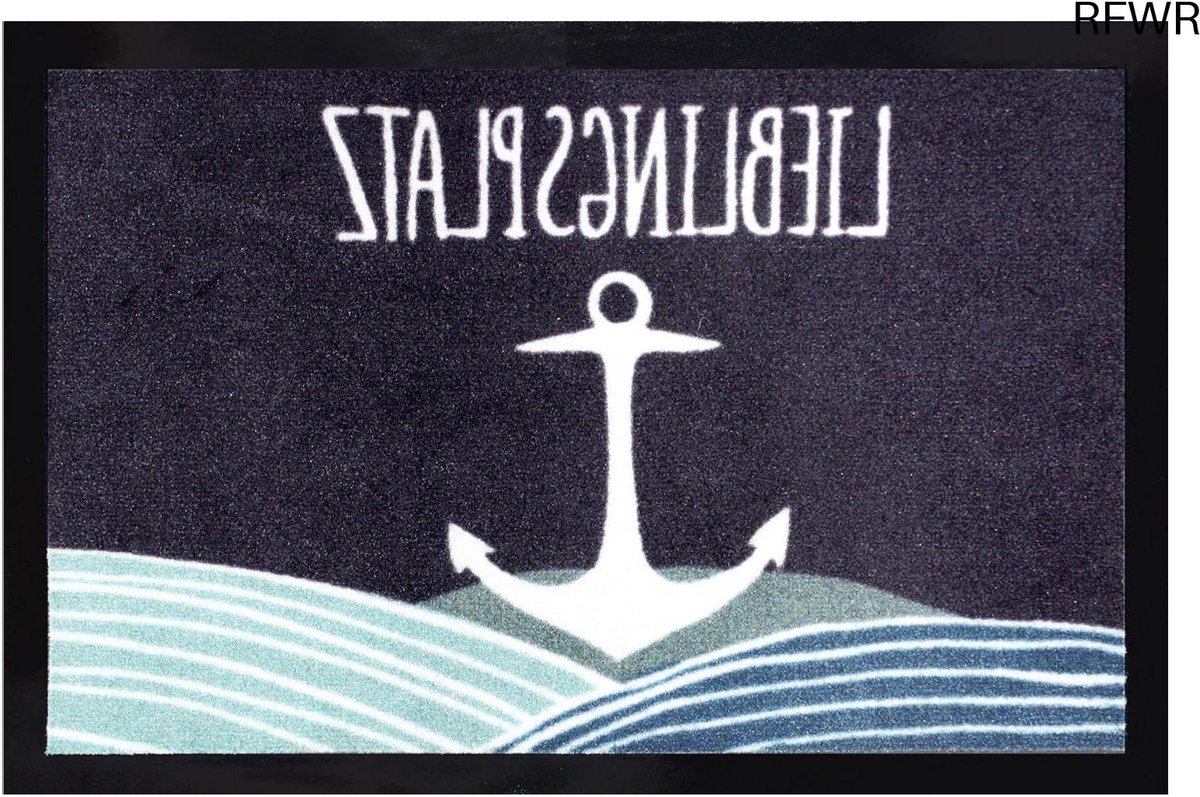 RFWR Vuilvangmat met Anker Motiv - 60 x 40 cm donkerblauw