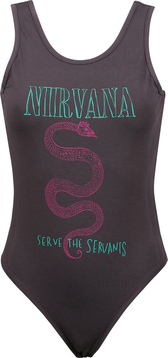 Nirvana Amplified Collection - Serve The Servents Dames Body's - houtskool - S