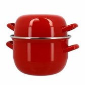 Mosselpan - MENASTYL - 3645562 - Geëmailleerd staal - Zwart - 18 cm - Inhoud 2,7 liter - Geschikt voor alle kookplaten, inclusief inductie