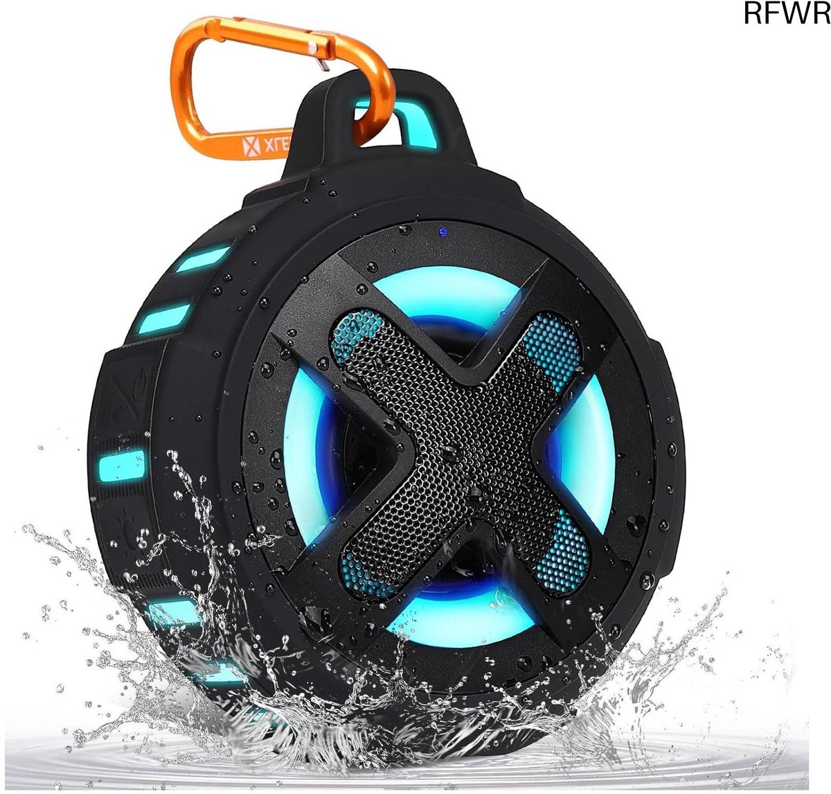 RFWR® Waterdichte Bluetooth douchespeaker met RGB-verlichting en lange batterijduur