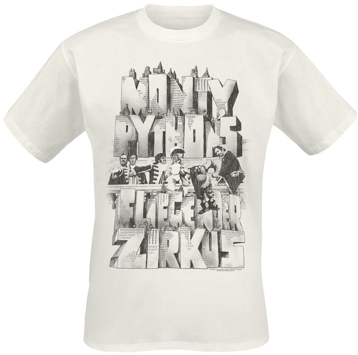 Monty Python Fliegender Zirkus Heren T-shirt - natuur - 3XL