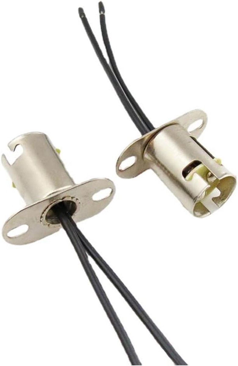 JGS Premium - Pack van 2 LED Autofitting Houder Achterlicht Adapter voor Kabelboom Stopcontacten (BA15D)