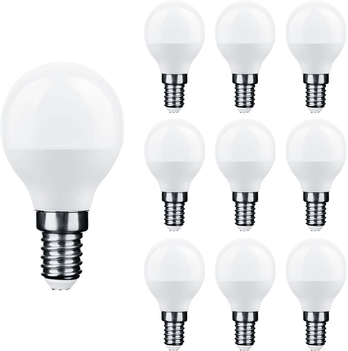 Technik E14 LED Lamp 6W - 490lm - 6000K - Daglicht Wit - LED Kogellamp G45 - Vervangt 45W Gloeilamp - 10 stuks