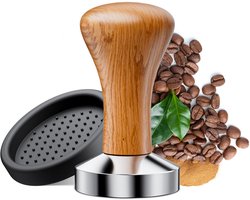 Caffè Tamper 51 mm – Hoogwaardige Koffiestamper met Siliconen Kussen en Afneembaar Design