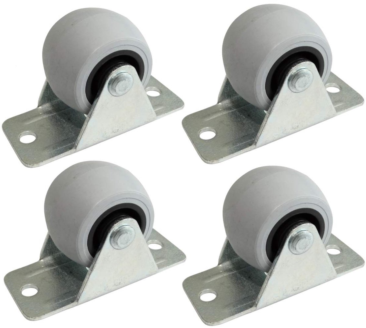 Aerzetix: 4 wielen voor meubels diameter 32 mm hoogte 37 mm 40 kg plaat 26 x 58 mm C42229