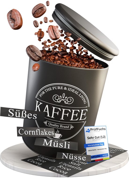 Koffie Bewaarblik voor 600g Koper