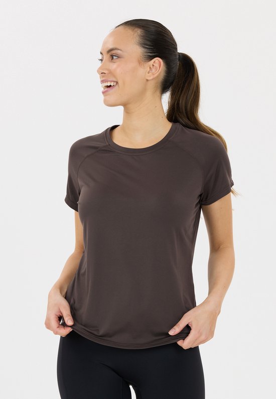 ATHLECIA - T-shirt d'entraînement manches courtes Gaina V2 pour femme - Violet, marron