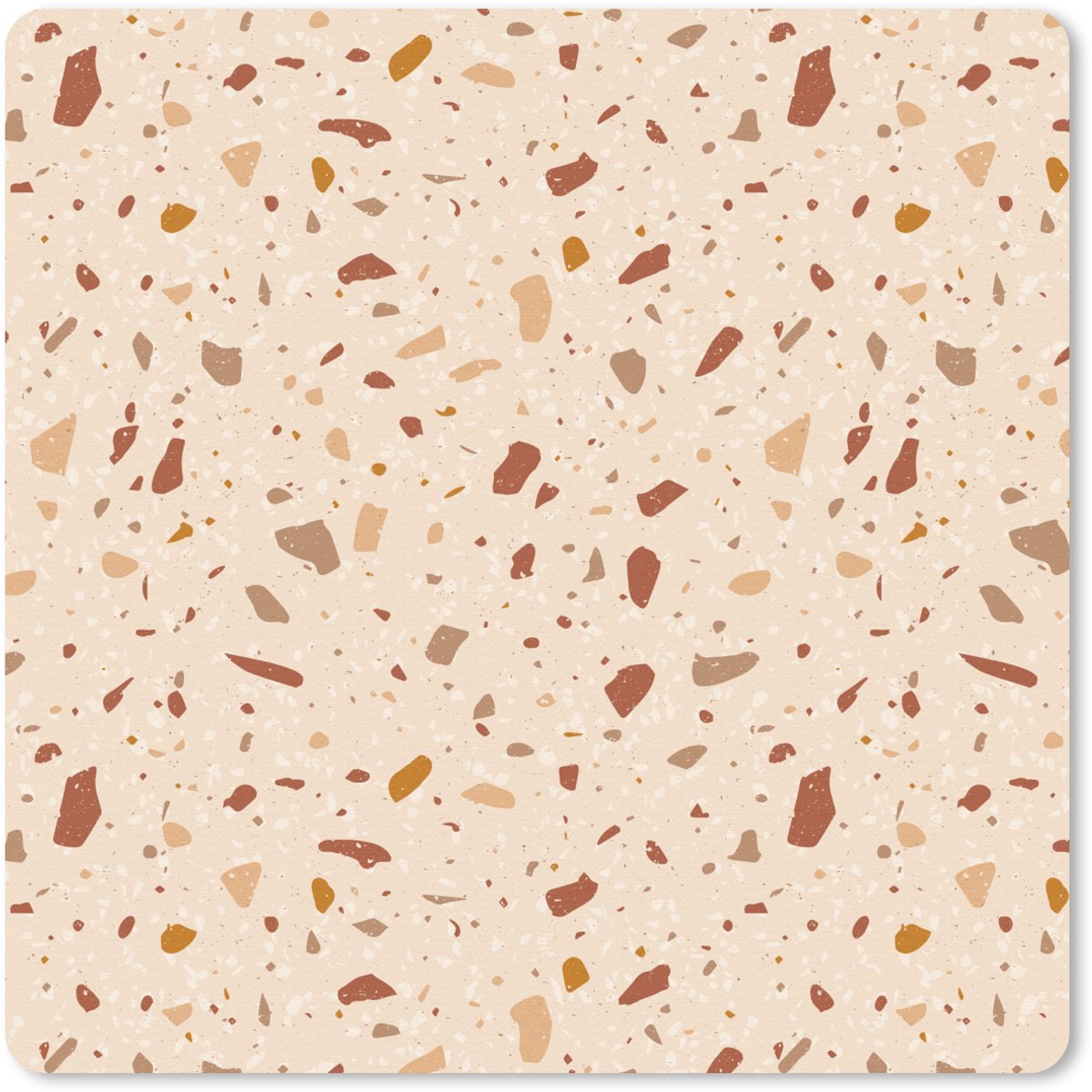 Muismat 20x20 cm - Mousepad Terrazzo - Patroon - Kleurrijk - Steen - Muismatten