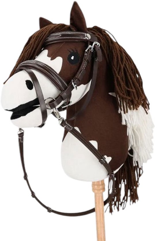 Bride de Horse de Hobby QHP avec coutures de Luxe , marron foncé - UN