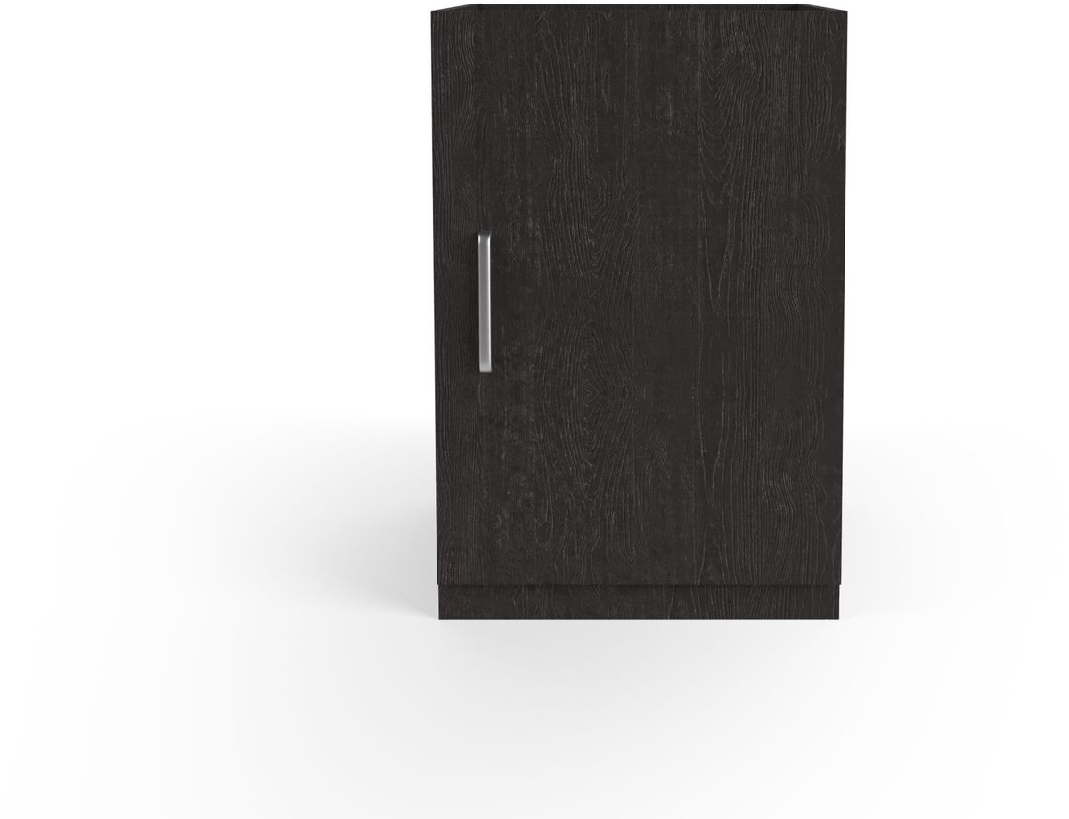 Wasophoogte Keukenkast - Onderkast keuken - Module N3 - 700(D)*600(B)*910(H) mm - Zwart