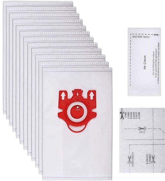 Convient pour le sac à poussière de remplacement pour les aspirateurs Miele HyClean 3D Efficiency FJM (numéro de pièce 9917710) - Convient aux aspirateurs Miele avec sac. Cette boîte contient 12 sacs