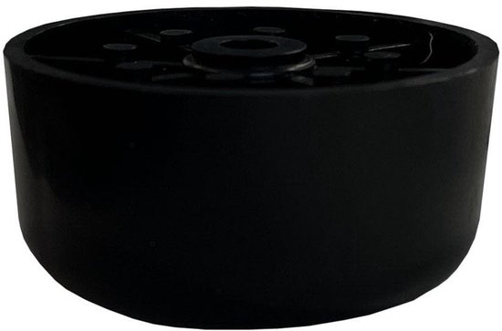 Meubelpoot zwart rond Ø 5 cm en hoogte 2,5 cm van kunststof - Set van 4 stuks