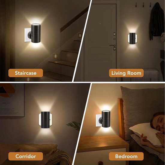 RFWR® Nachtlampje met Schemeringssensor - Dimbaar 0-100 Lumen en Warm Wit Licht voor Kinderen en Volwassenen van RFWR — afbeelding 4