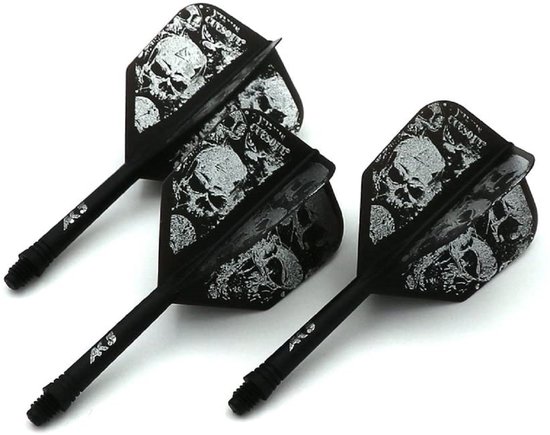 Cuesoul - ROST Integrated Dart Flights - Skeleton Black Shape S van Cuesoul — afbeelding 3