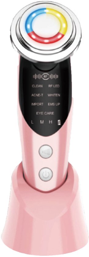 EMS Ion Gezichtsbehandeling Apparaat - Microcurrent Rood Licht Verjonging - Zeven Schoonheid Modi - Drie LED Lichttherapie Modi