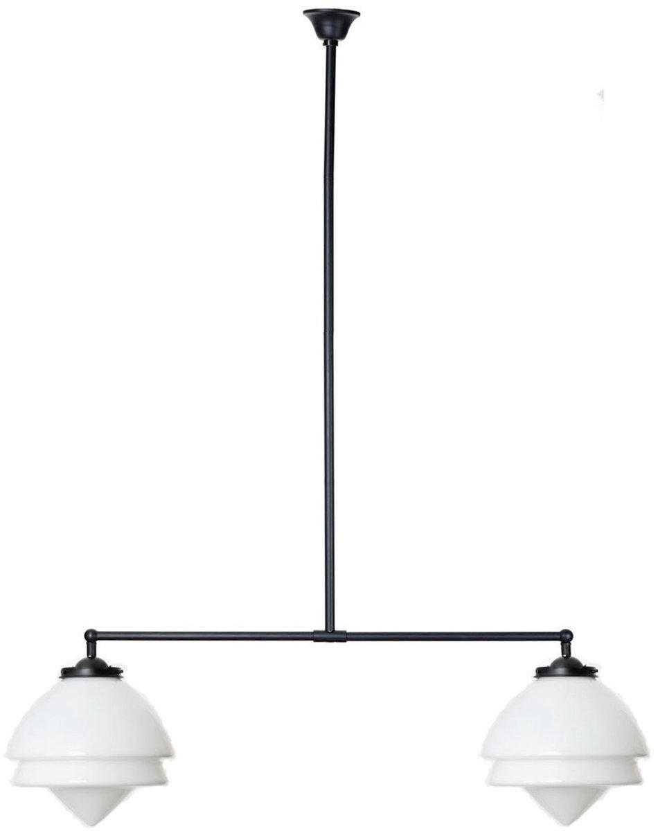 Coloured by Art T-lamp 2 lichts Art Deco Punt Large Moonlight - Art Deco Trade Zwart