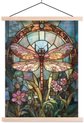 Libelle - Bloemen - Mozaïek