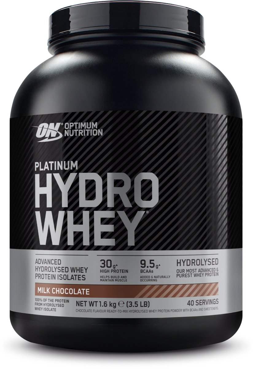 Goedkoopste Optimum Nutrition Platinum Hydrowhey - Eiwitshake / Proteine Poeder - Milk Chocolate - 100 Whey Isolaat - 1600 gram (40 shakes