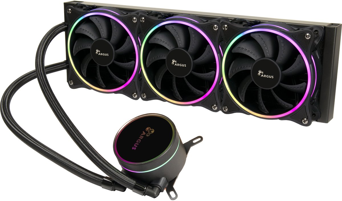 Inter-Tech LC-360 RGB Processor Alles-in-één vloeistofkoeler 12 cm Zwart 1 stuk(s)