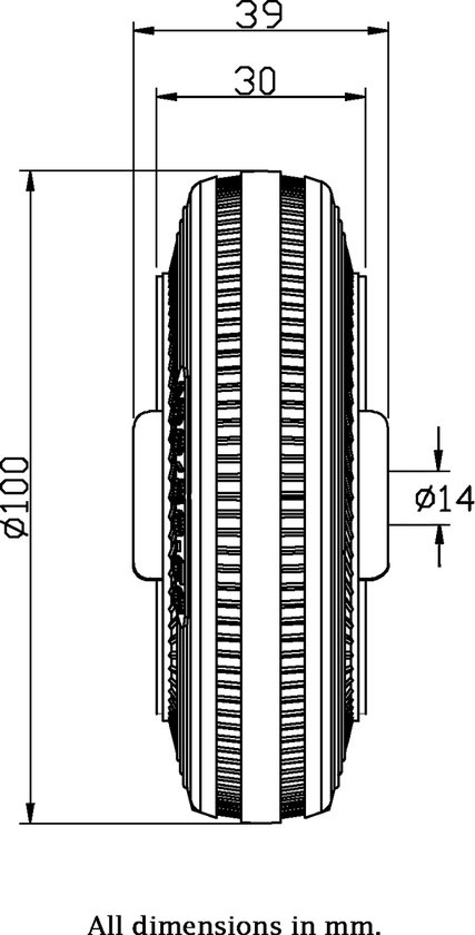 Groef stalen stuurwiel 2 stuks - loopwielen schuifdeurwiel U-vormige