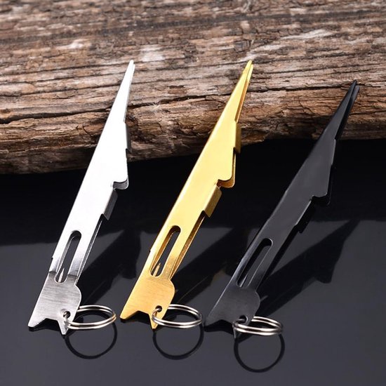 Allecto Plus - Vishaak Bindgereedschap voor Vliegvissen - Snel Knoop Binden Tool - Visser Accessoires - Zilver/Zwart/Goud - Vislijn Knot Tool voor Haken en Lokt