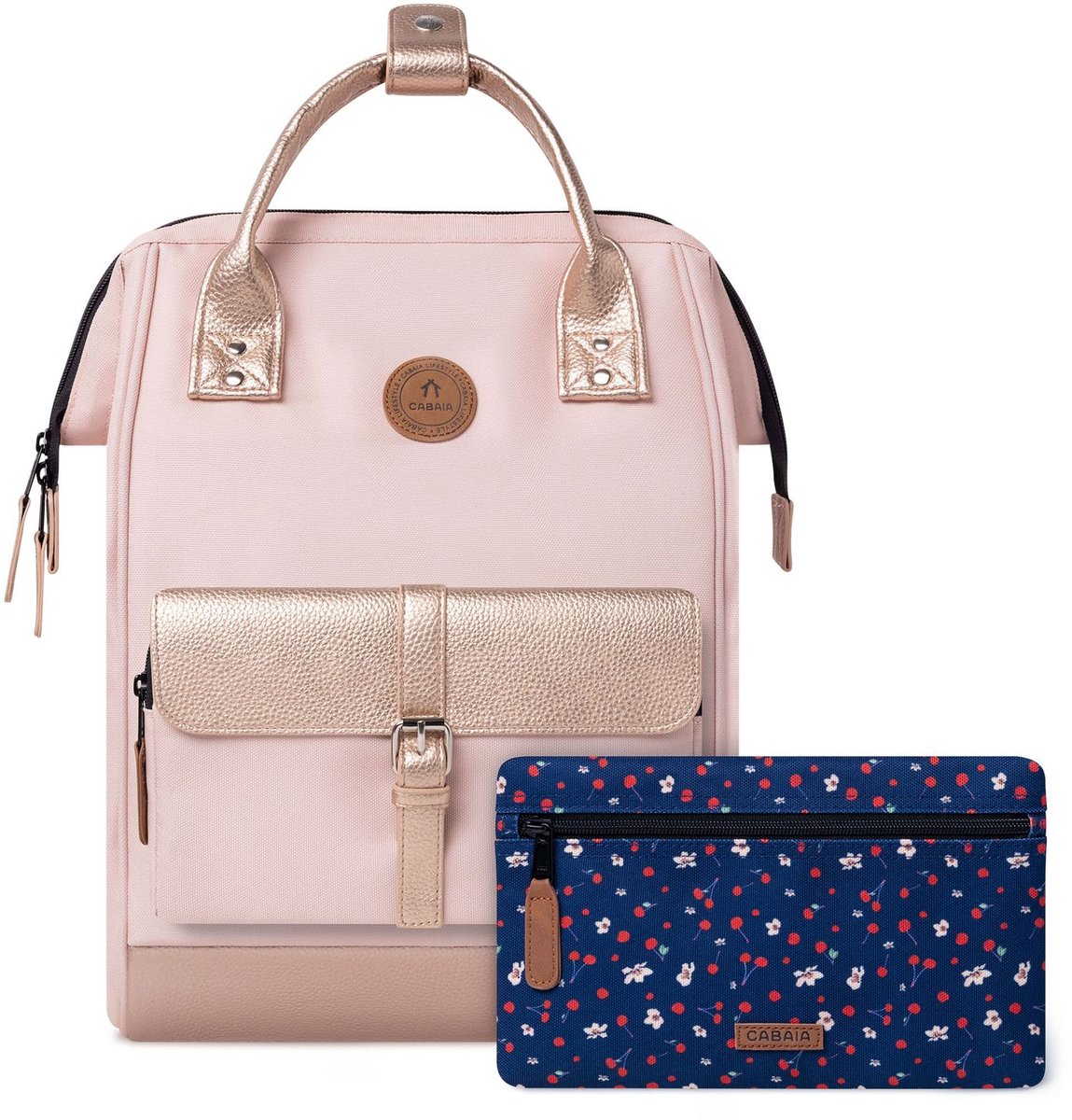 CABAIA - Rugzak Adventurer Medium 18L Queretaro, Computercompartiment 13", Levenslange garantie, Brede opening - Roze