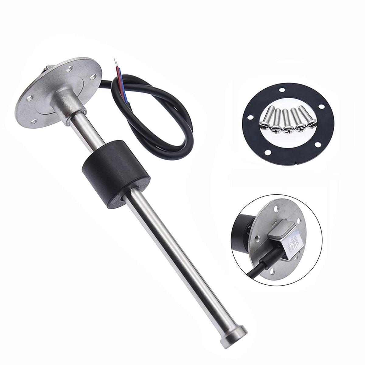 Brandstofniveau Sensor, Marine Boot Brandstofafzender Auto Brandstof Water Niveau Sensor 316 Rvs Unit 5 Gat 0~190 ohm 225MM