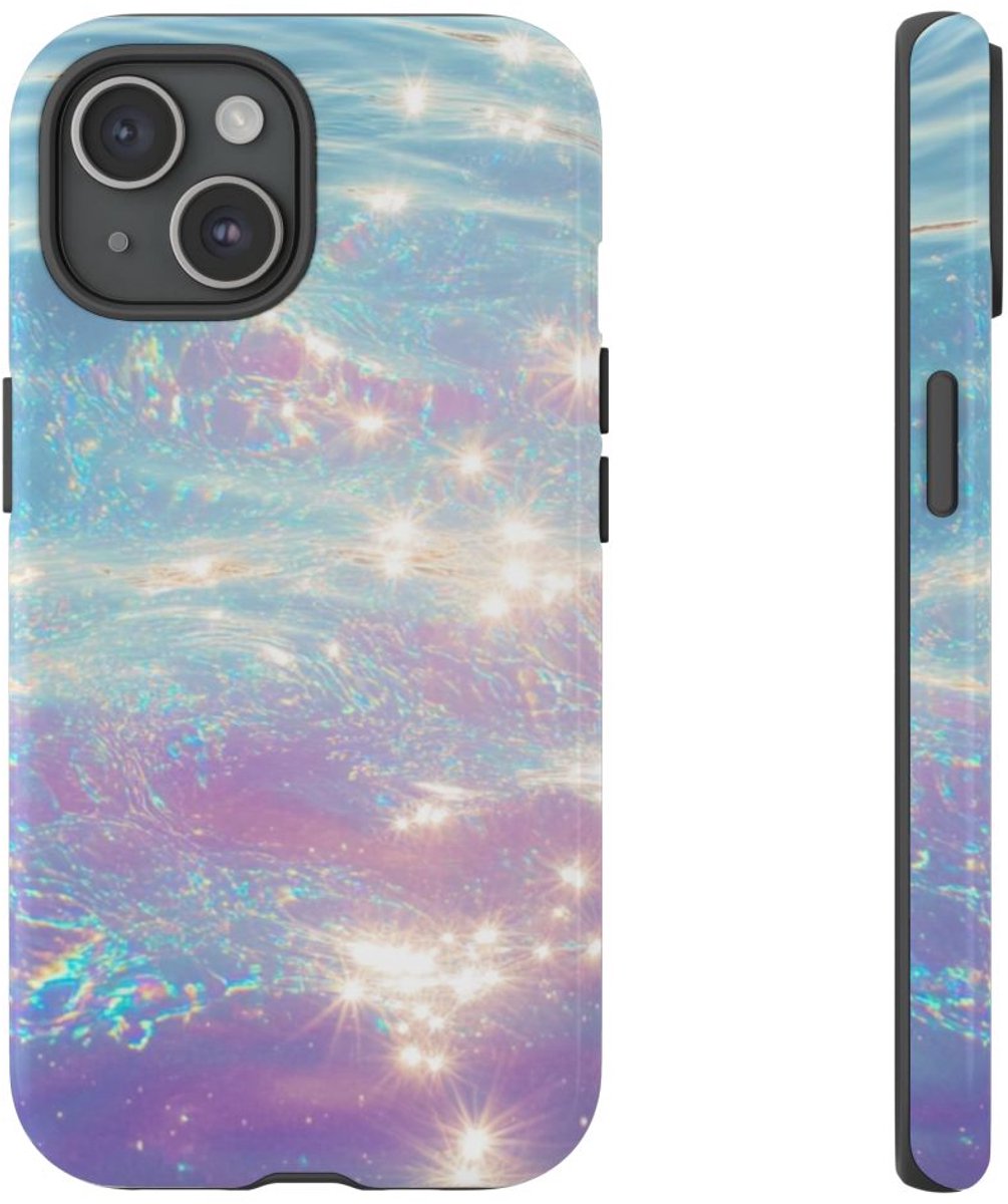 Iridescerend Waterglans Ontwerp – Telefoonhoesje Geschikt voor iPhone 15