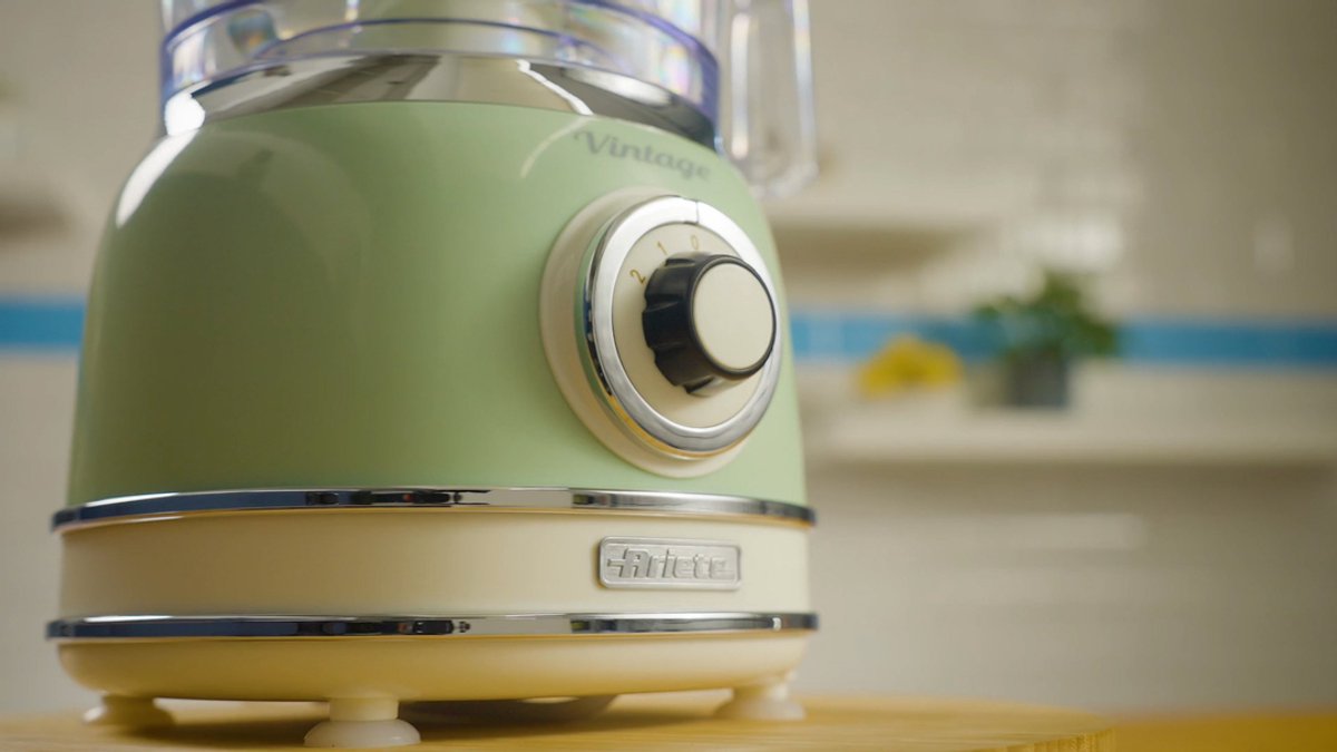 Ariete 1781/04 Vintage Foodprocessor - 1000W hakmachine met 2L kom thumbnail 2