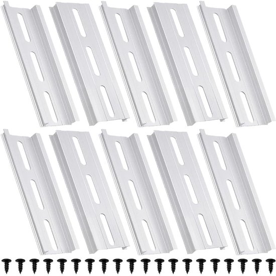 10 stuks Aluminium DIN-rails 10 cm / 4 inch 35 mm breed 75 mm hoog Top ...